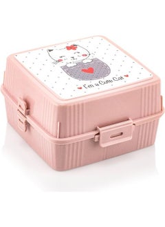 Simplicity 4 Compartment Girls Lunch Box Pink  - Image 2
