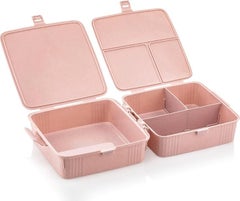 Simplicity 4 Compartment Girls Lunch Box Pink  - Image 3