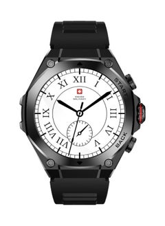 SWISS MILITARY Swiss Military DOM6 Smartwatch 1.43" AMOLED, Bluetooth Calling, Multi Language, Health & Sports Tracking, Wireless Charging, 7 Days Battery, IP67, iOS/Android Compatible, Black Frame with Black Strap  - Image 1