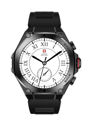 Swiss Military DOM6 Smartwatch 1.43" AMOLED, Bluetooth Calling, Multi Language, Health & Sports Tracking, Wireless Charging, 7 Days Battery, IP67, iOS/Android Compatible, Black Frame with Black Strap - pzsku/Z5E77FEA7301CFD8F4A4BZ/45/1745502994/34767142-7143-40be-8dc4-28005aa45fd4