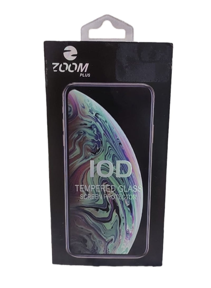 زوم بلس لاصقة حماية للشاشة من الزجاج المقوى لهاتف هواوي Y6 P  أسود / شفاف - Image 1