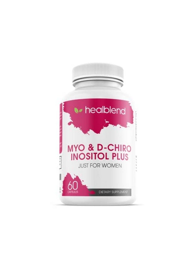 healblend Myo & Dchiro Inositol Plus Supplement Blend Hormonal Balance Healthy Ovulation & Overall Wellness Support For Women Fertility And Pregnancy Health 60 Capsules  - Image 1