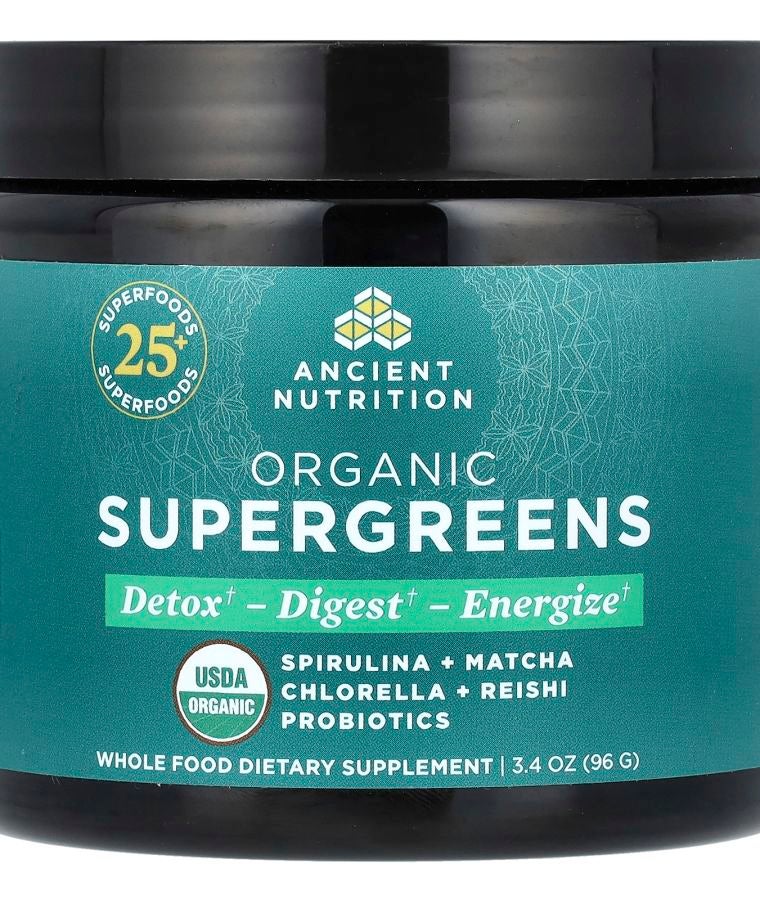 Ancient Nutrition Organic SuperGreens 3.4 oz (96 g)