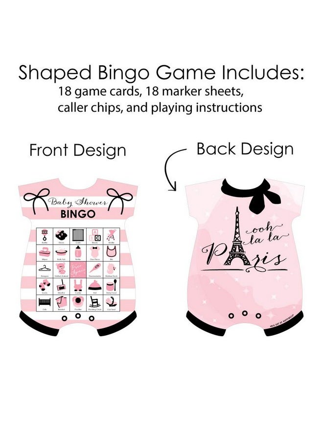 Big Dot of Happiness Big Dot of Happiness Paris, Ooh La La - Picture Bingo Cards and Markers - Paris Themed Baby Shower Shaped Bingo Game - Set of 18  - Image 3