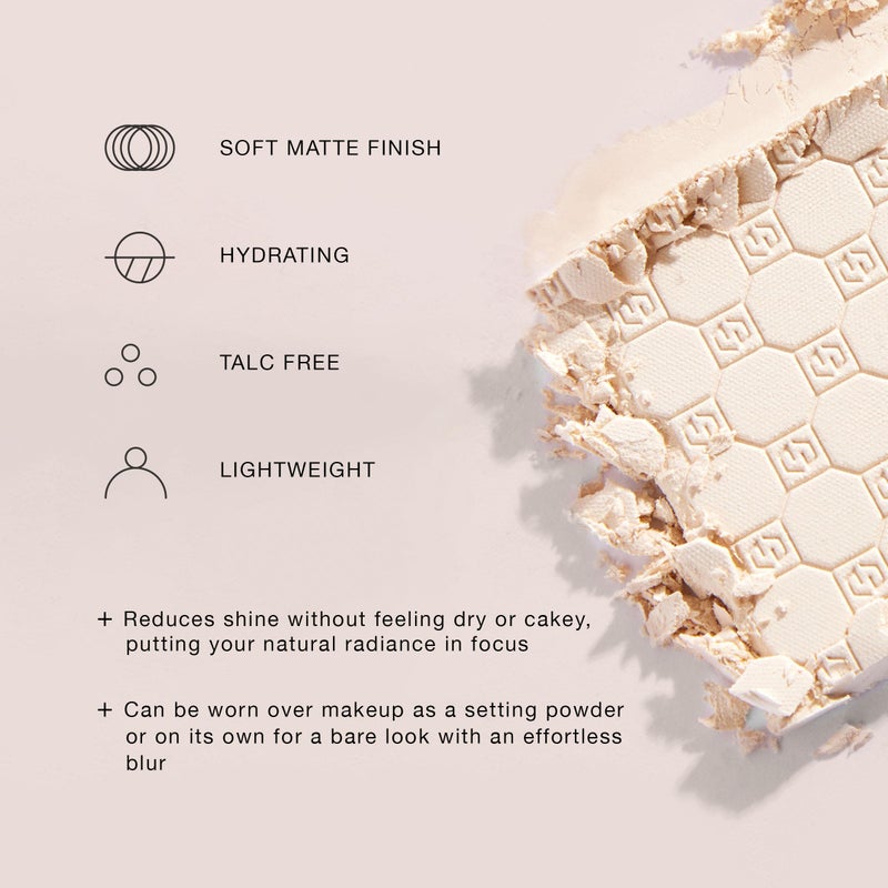 Jouer Soft Focus Hydrate & Setting Powder - Pressed Powder with Matte Finish - Blurring Powder for Fine Lines and Pores - Set Face Makeup Foundation or Concealer - Tan - Image 3