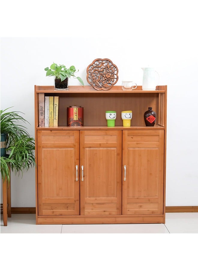 JCB CHIC Kitchen Pantry Cabinet, 3 Doors Sideboard Cabinet for Tableware, Kitchen Utensils, Books or Collectibles, Vintage Wooden Storage Cabinet for Living Room Dining Room and Kitchen - Image 2