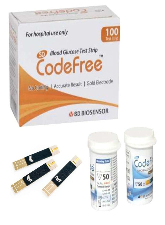 Codefree 100 x SD Codefree Blood Glucose Test Glucometer Strips - (Codefree 100 Test Strips) - Image 2