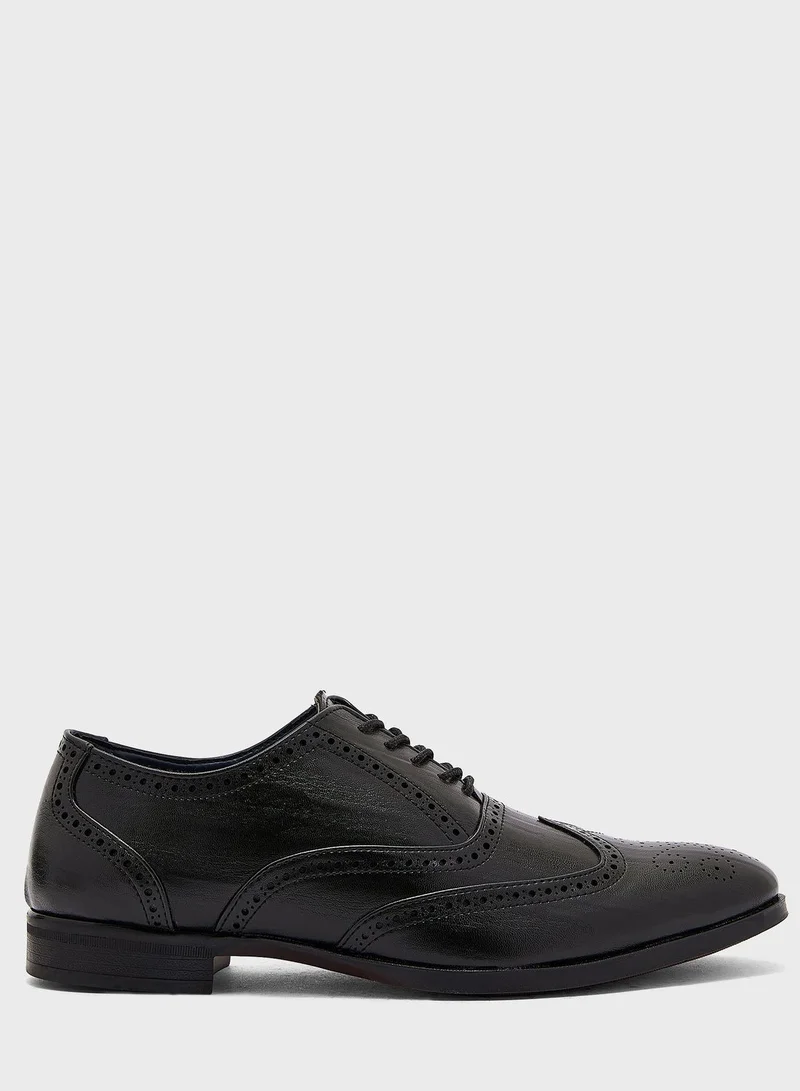 Robert Wood Formal Wing Cap Brogue Lace Ups