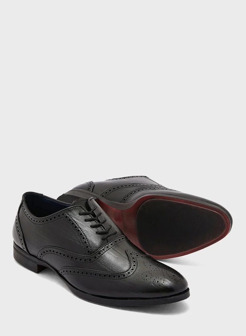 Robert Wood Formal Wing Cap Brogue Lace Ups