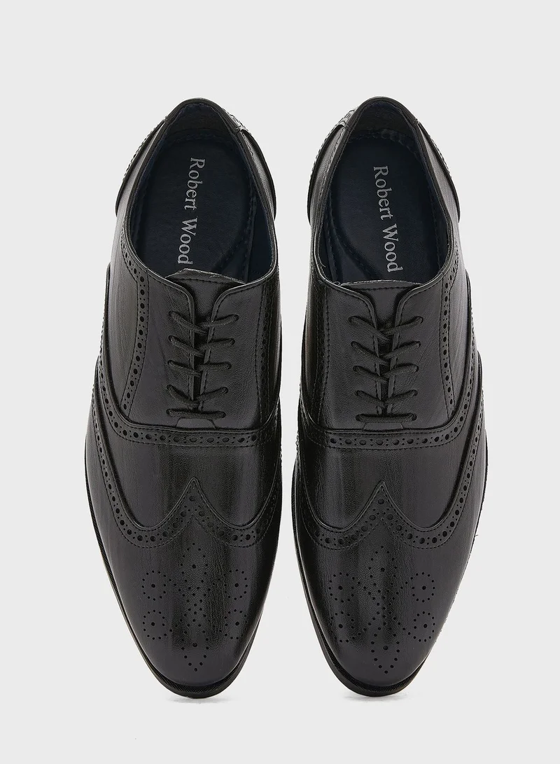 Robert Wood Formal Wing Cap Brogue Lace Ups