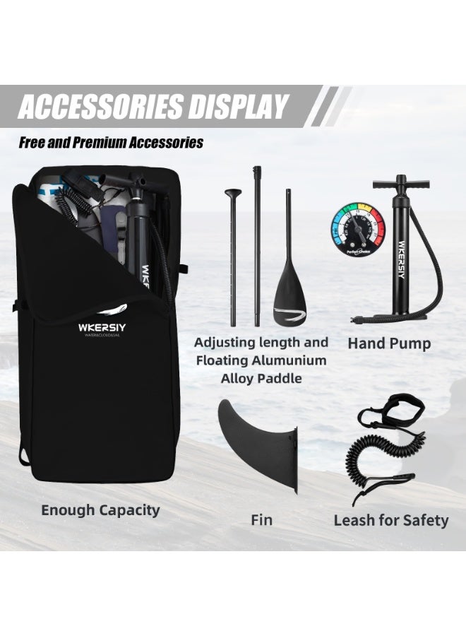 Wkersiy 335CM Grey Inflatable SUP Board | All-Water Performance Series, Neutral-Tone Versatility & Pro-Grade Durability - Image 4