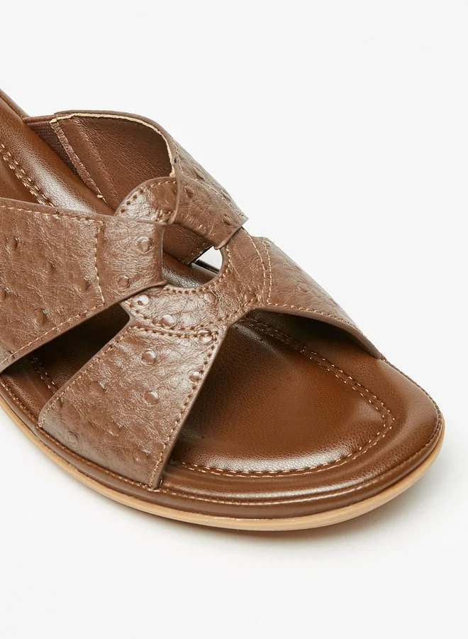 فلورا بيلا من شو إكسبرس Women's Textured Slip-On Sandals With Wedge Heels