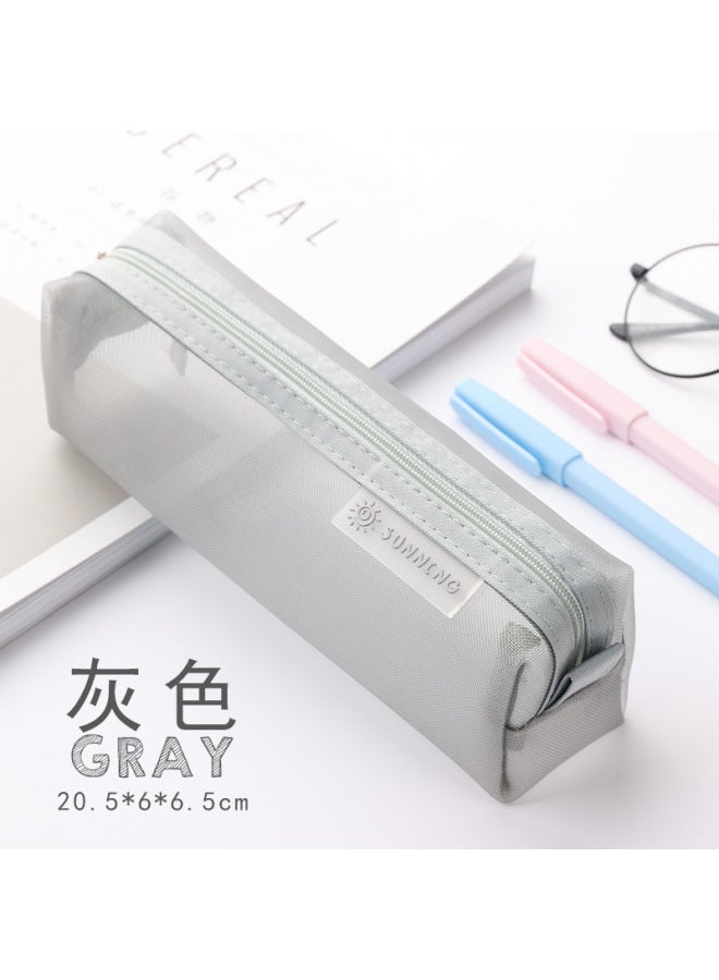Kaba Bear Transparent Stationery Bag Special For Examination Students Mesh Simple Pencil Bag For Men And Women Junior High School Students Pencil Bag For High School Entrance Examination - Image 1