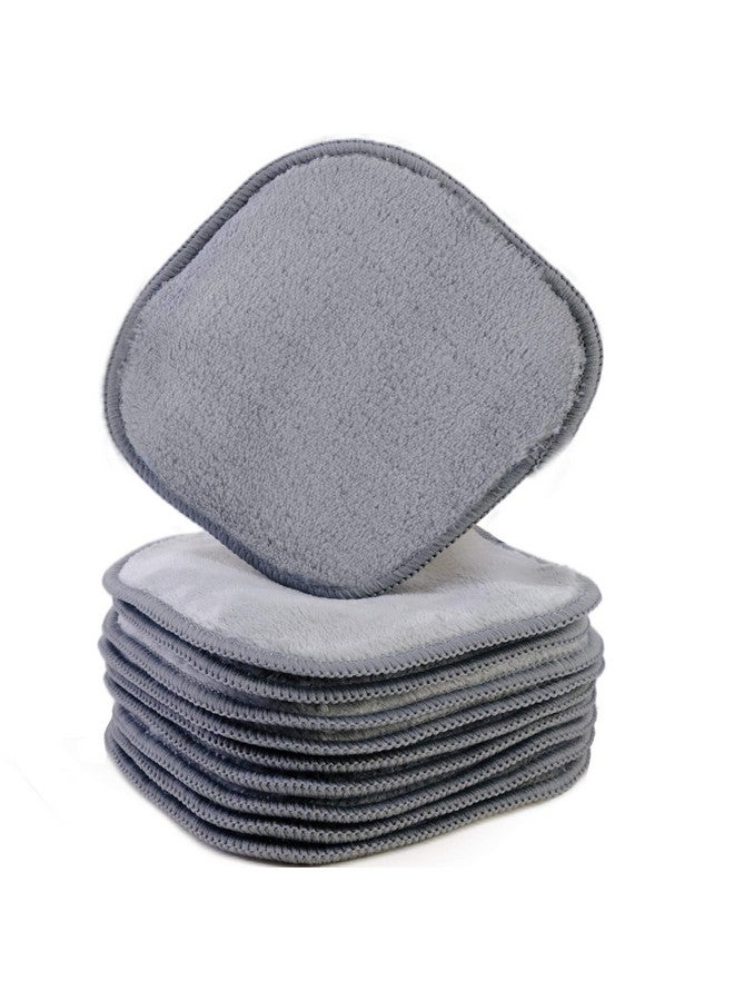 Polyte Premium Hypoallergenic Microfiber Fleece Makeup Remover And Facial Cleansing Cloth 5 X 5 In 10 Pack (Gray) - Image 1