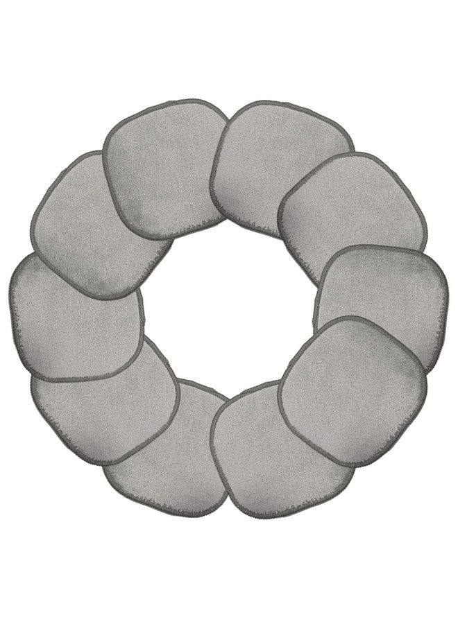 Polyte Premium Hypoallergenic Microfiber Fleece Makeup Remover And Facial Cleansing Cloth 5 X 5 In 10 Pack (Gray) - Image 3