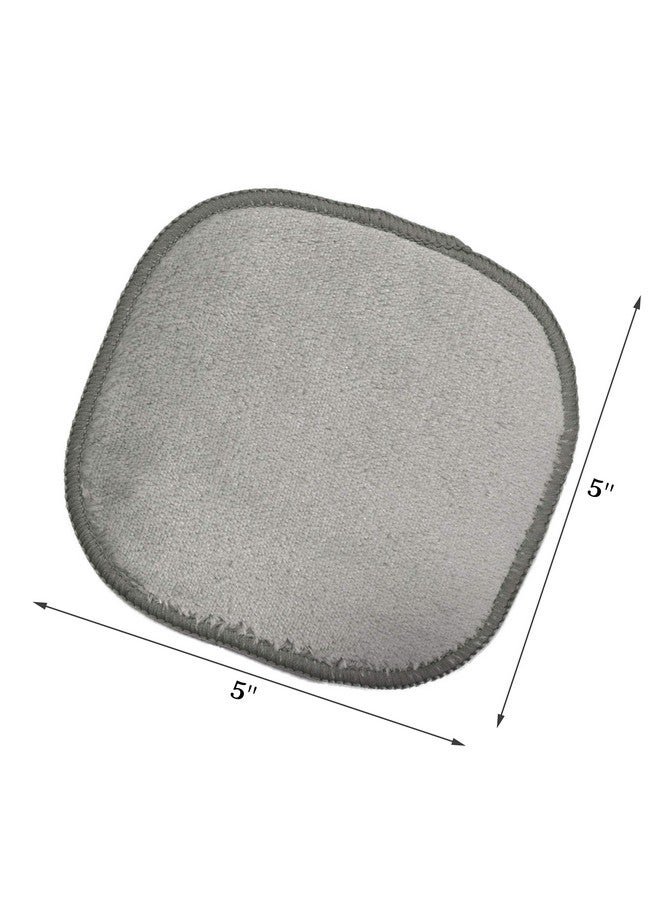Polyte Premium Hypoallergenic Microfiber Fleece Makeup Remover And Facial Cleansing Cloth 5 X 5 In 10 Pack (Gray) - Image 2