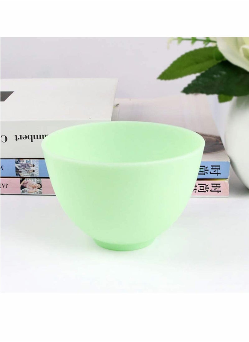 Excefore - 3 Pcs Green Silicone Mixing Bowl for Mixing Facial Odorless Mask Bowl Pinch Bowls Skincare Products Care DIY Mixing Bowl for Makeup Holding Ingredient - Image 1