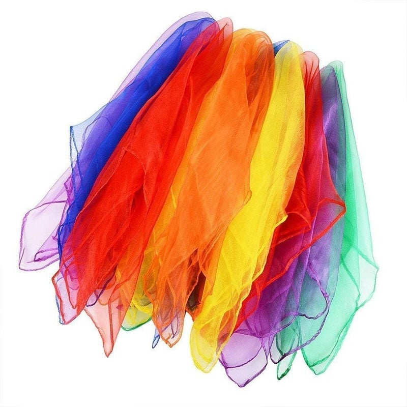 klarako 12 Pieces Magic Tricks Scarves Juggling Scarf Multicolor Performance Props Accessories for Magic Tricks Performance Kindergarten Dance Group - Image 3