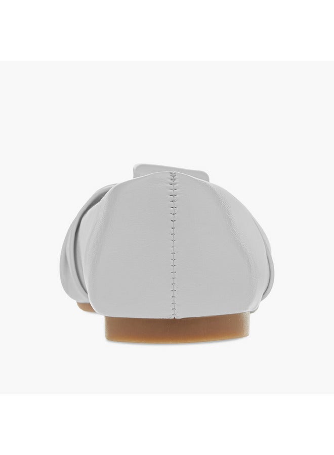 Little Missy Girls Knot Accent Slip-On Ballerina Shoes - Image 5