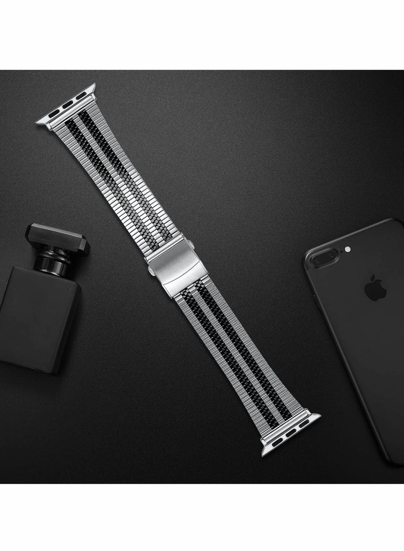 Excefore Metal Band Compatible with Apple Watch Series 8/7/6/5/4/SE 42mm 44mm 45mm - Image 2