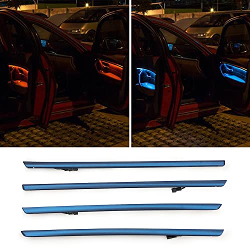 CHUANGHUI Car Interior Door LED Lighting Ambient Light Trim Strip Accessories for BMW 3 Series F30 F31 320i 328i 330i 335i 340i Door Two-Color Atmosphere Lamp Replacement Cover (Carbon Fiber Color) - Image 1