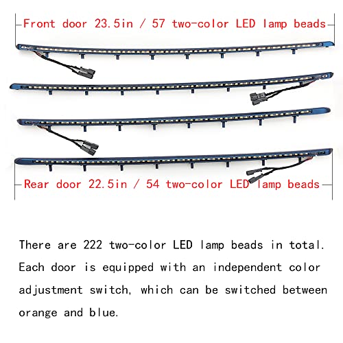 CHUANGHUI Car Interior Door LED Lighting Ambient Light Trim Strip Accessories for BMW 3 Series F30 F31 320i 328i 330i 335i 340i Door Two-Color Atmosphere Lamp Replacement Cover (Carbon Fiber Color) - Image 4