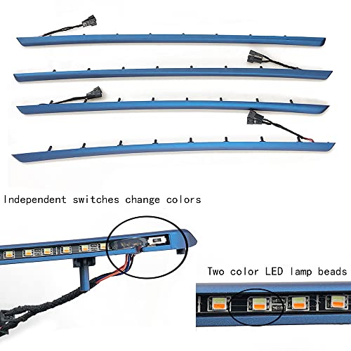 CHUANGHUI Car Interior Door LED Lighting Ambient Light Trim Strip Accessories for BMW 3 Series F30 F31 320i 328i 330i 335i 340i Door Two-Color Atmosphere Lamp Replacement Cover (Carbon Fiber Color) - Image 5