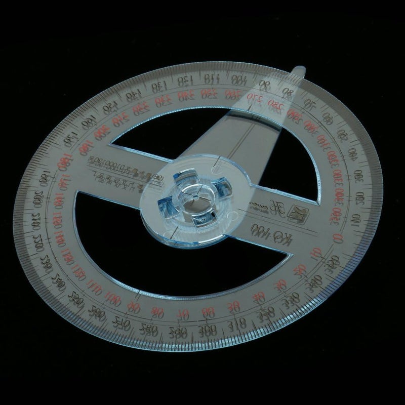 klarako 360 Protractor 360 Degree Protractor Protractors Large Protractor Clear Protractor Protractors Classroom Set Angle Rule Measure 10cm - Image 5