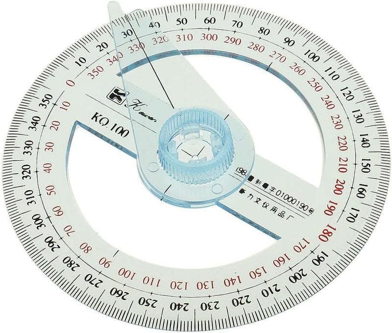 klarako 360 Protractor 360 Degree Protractor Protractors Large Protractor Clear Protractor Protractors Classroom Set Angle Rule Measure 10cm - Image 4