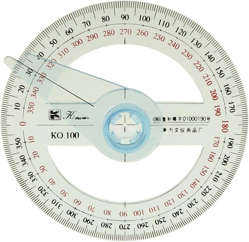 klarako 360 Protractor 360 Degree Protractor Protractors Large Protractor Clear Protractor Protractors Classroom Set Angle Rule Measure 10cm - Image 1