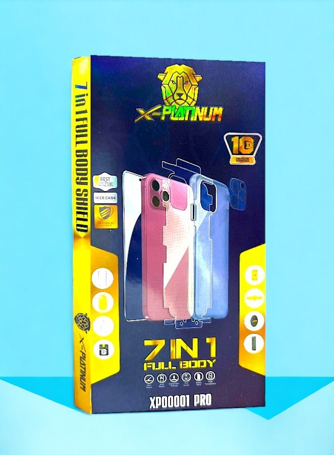 X-Platinum Full Protection Package for iPhone 14 Plus, maximum protection against scratches and breakage (7in1) - Image 1