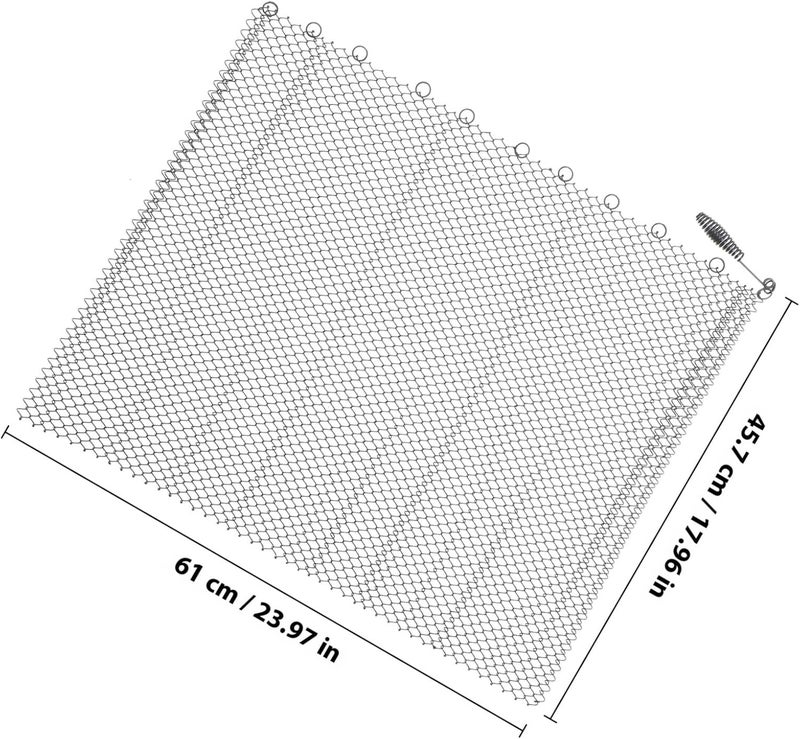 2pcs 2pcs Fireplace Metal Mesh Screens Black Rust-Resistant Iron Curtain Panels Heat-Resistant Hearth Accessory Easy Fold and Adjustable Size for Indoor Fireplaces - Image 2
