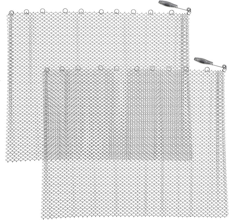 2pcs 2pcs Fireplace Metal Mesh Screens Black Rust-Resistant Iron Curtain Panels Heat-Resistant Hearth Accessory Easy Fold and Adjustable Size for Indoor Fireplaces - Image 1
