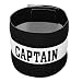 PATIKIL Captains Armband Elastic Arm Band for Soccer Team Adjustable Soccer Rugby Basketball Training Black - Image 2