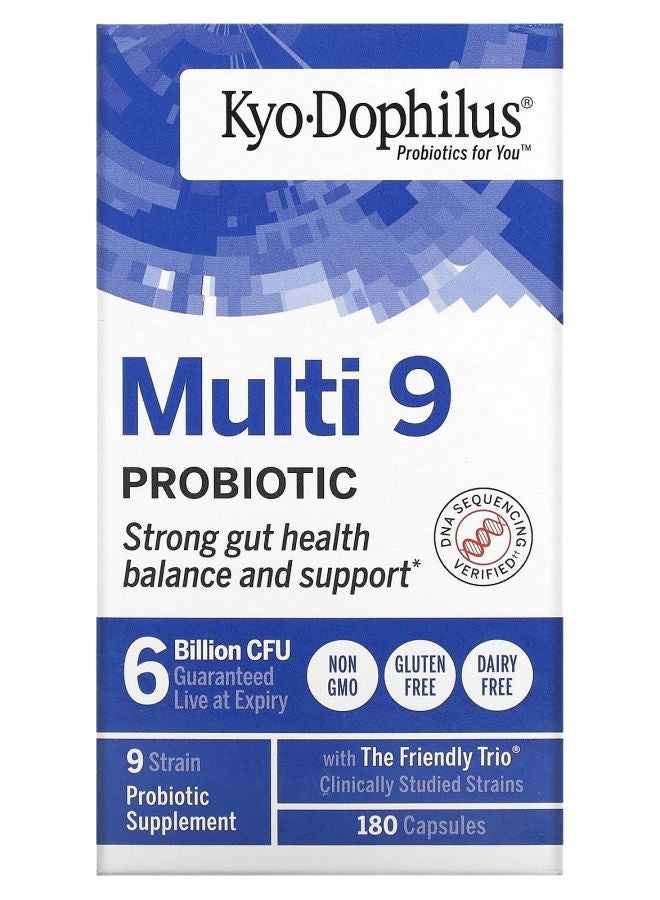 kyolic Kyo-Dophilus Multi 9 Probiotic 6 Billion CFU 180 Capsules