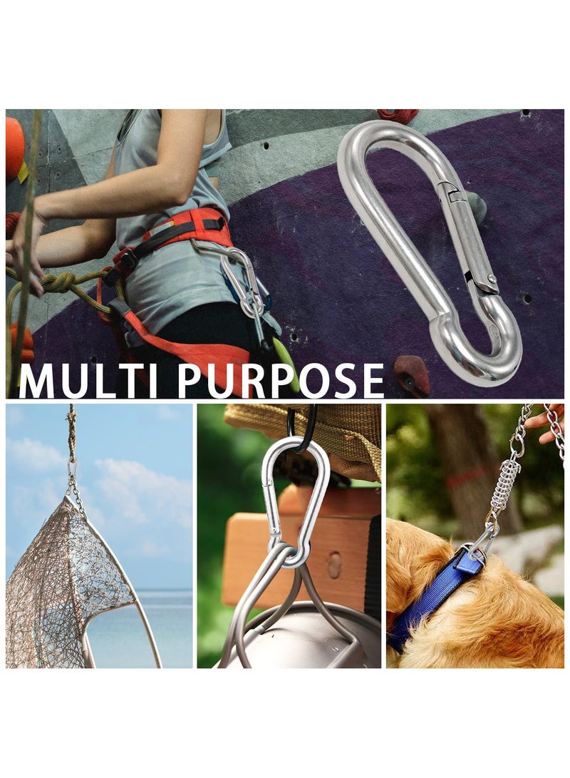 أيية 4PCS الفولاذ المقاوم للصدأ 3.1Inch 8*8 سم، ملحقات آلات الكابل الفولاذي لمعدات الجيم، ملحقات تسلق الجبال في الهواء الطلق - Image 4