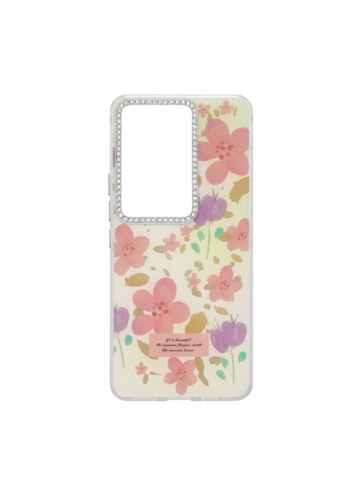 A luxurious case with an elegant floral design for Realme C75 .