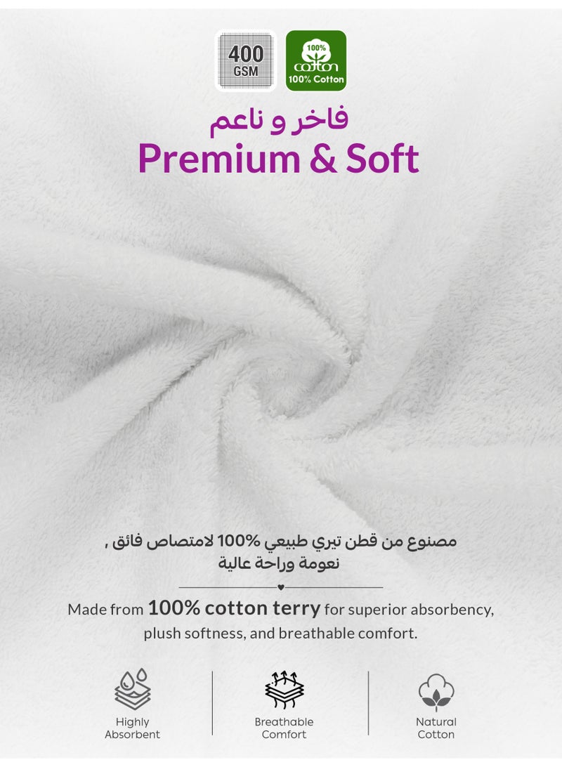 دوناتيلا روب استحمام 100% قطن للرجال والنساء، قطعة واحدة، مقاس M، 400 gsm، روب سبا بياقة شال، عالي الامتصاص، سريع الجفاف، مع حزام وجيوب. - Image 3