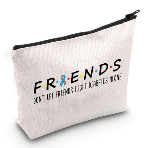 JXGZSO Type 1 Diabetes Zipper Pouch Bag Diabetes Awareness Makeup Bag Diabetes Survivor Gift Support Diabetes Gift Diabetes alone Bag - Image 1