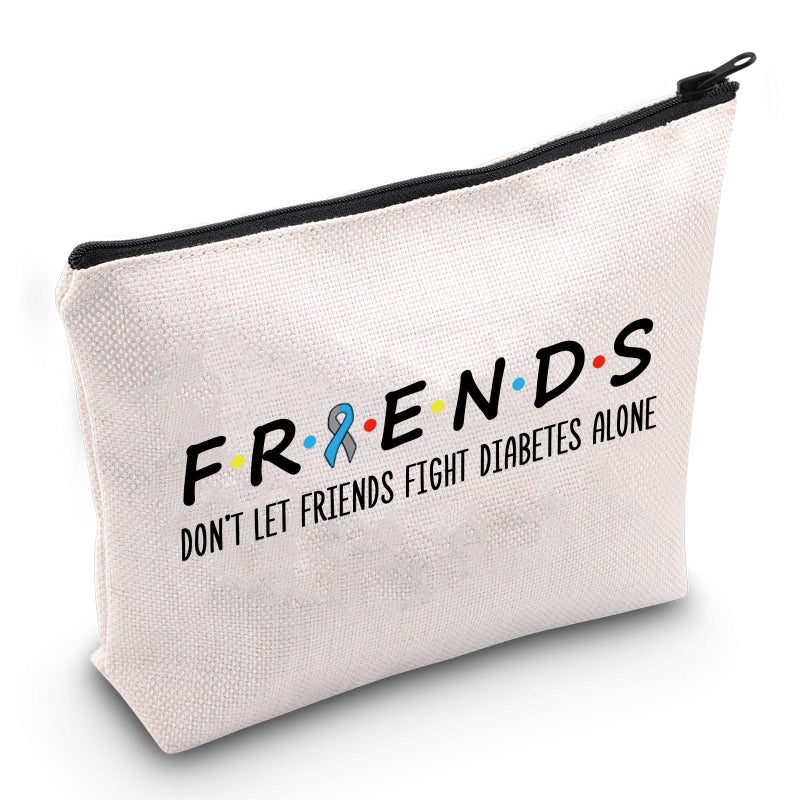 JXGZSO Type 1 Diabetes Zipper Pouch Bag Diabetes Awareness Makeup Bag Diabetes Survivor Gift Support Diabetes Gift Diabetes alone Bag - Image 2