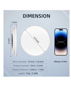 McDou 30x Magnifying Mirror  Compact Makeup 6 Inch Large Vanity Mirror  3 Suction Cups and 360° Adjustable Bracket  Suitable for Handheld  Desktop and Wall Mounted Travel Mirror Use  - Image 3