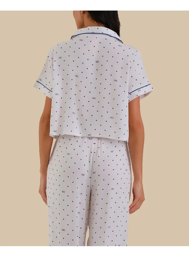 Isla & Evie Isla & Evie Women'S Short Sleeve Pajama Set
