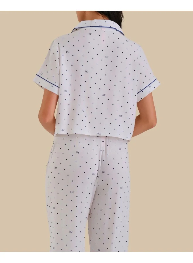 Isla & Evie Isla & Evie Women'S Short Sleeve Pajama Set