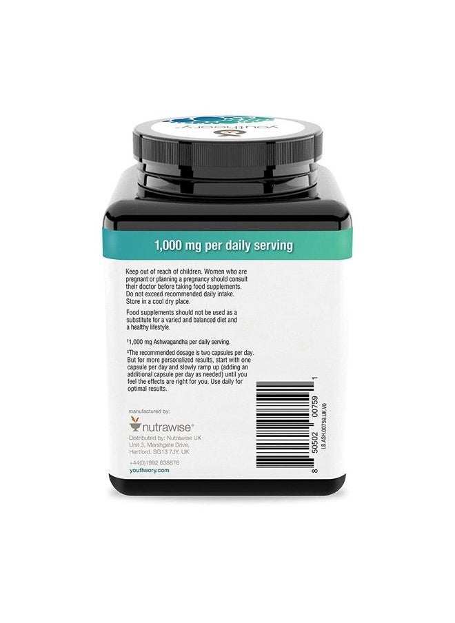 youtheory - Ashwagandha Vegetarian Capsules Net Wt 150 Count - Image 1