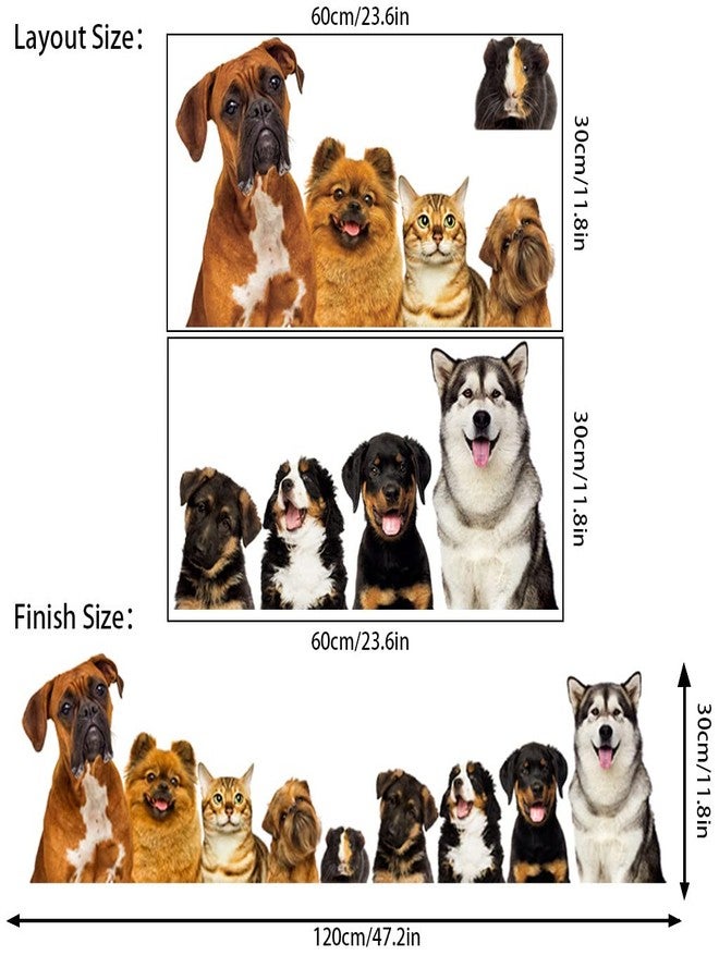 LZYMSZ Dog Wall Stickers, 30×120cm Art Pet Decal Decor Vinyl Home Decoration Puppy Cats Living Room Painting Kitchen Pets Animals Stickers Design - Image 2