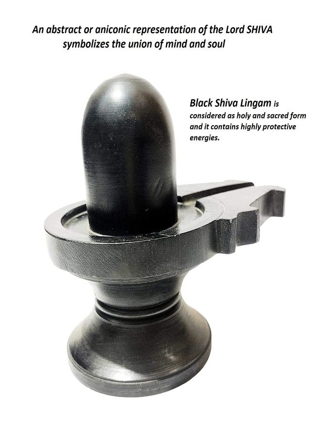 athizay Stone Shivling – 6 cm – Black – Compact Idol for Pooja, Car Dashboard, Gifting - Image 2