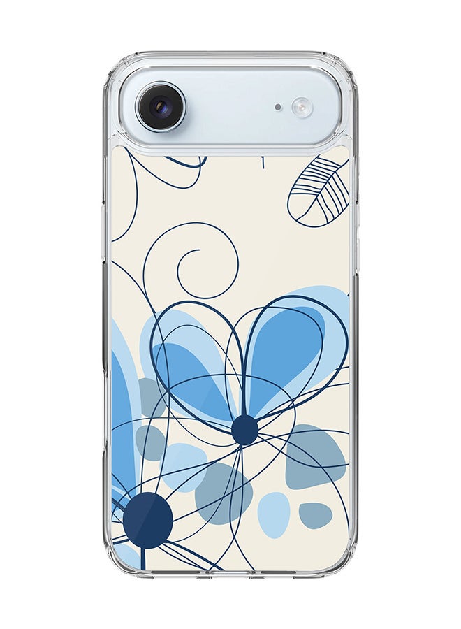 Stylizedd Classic Clear MagSafe Case for iPhone 17 Air , Hybrid Soft Case Flexible Edges Anti Drop TPU PC Gel Thin Transparent Cover [ Designed for iPhone 17 Air ] - Daisy Lines Full Print