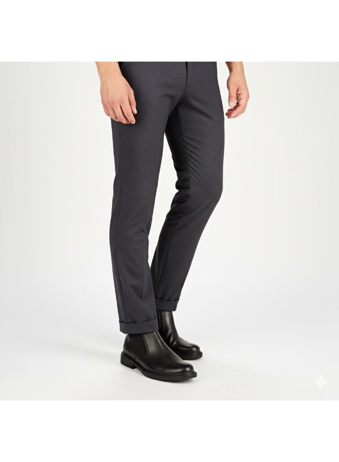 هاف بوت رجالي مميز مصنوع من الجلد الطبيعي أنيق ونعل رابر مقاوم للإنزلاق - Image 2