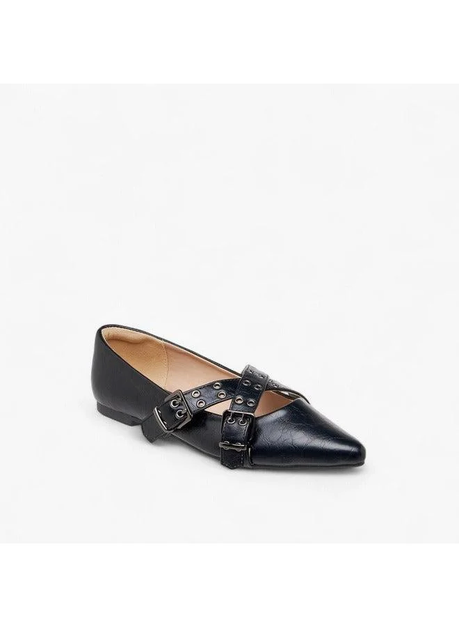 Women's Solid Slip-On Ballerina Shoes