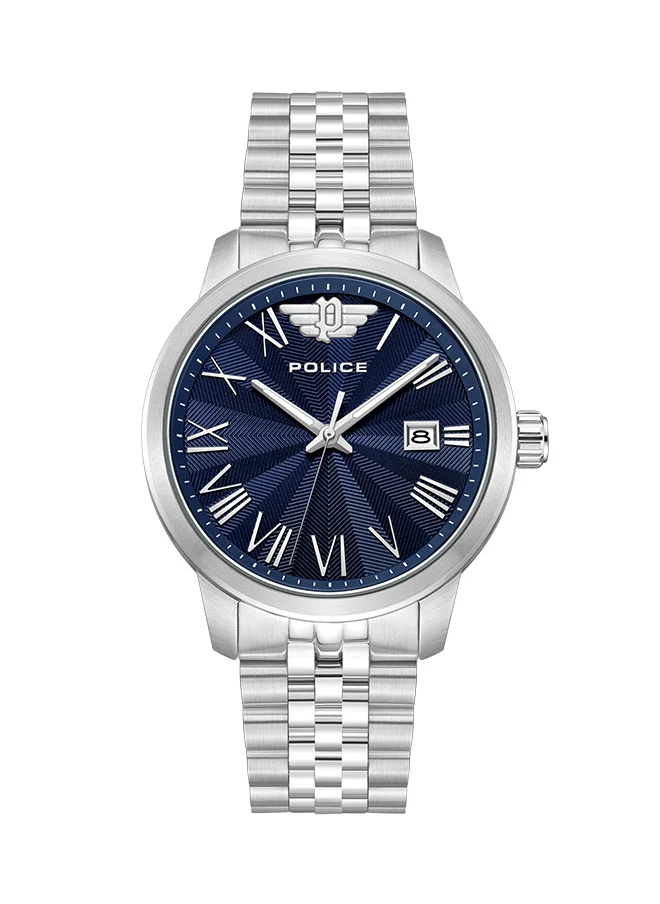 POLICE Raho Gents Analog Watch With Blue Dial & Silver Bracelet -PEWJH0021303